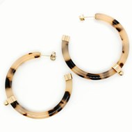 Boucles d'oreilles Zag doré marron - gold brown