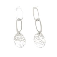 Boucles d'oreilles Zag acier uni
