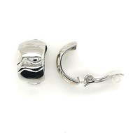 Boucles d'oreilles à clips Brillaxis demi-créoles argentées