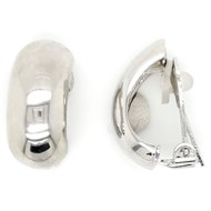 Boucles d'oreilles à clips Brillaxis plaqué rhodié