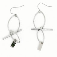 Boucles d'oreilles Zag acier