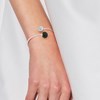 Bracelet TOI ET MOI - Cristal blanc/noir - Argent 925 - vue V2