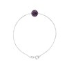 Bracelet - Boule cristal violet - Argent 925 - vue V1