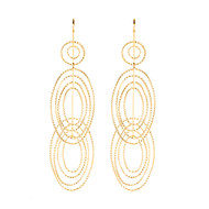 Boucles d'oreilles argent cascade 3d dore