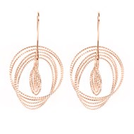 Boucles d'oreilles argent 3d vertigo rose