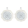 Boucles D'oreilles Argent Motif Inca Rhodie - vue V1