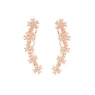 Boucles d'oreilles manchette argent angels rose