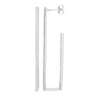 Boucles d'oreilles argent geometriques rhodie