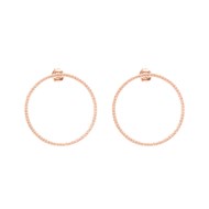 Boucles d'oreilles argent creoles scintillantes rose