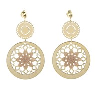 Boucles d'oreilles argent etoile dore