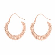 Boucles d'oreilles 3d anneaux rose