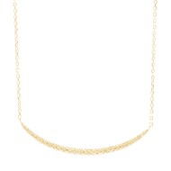 Collier argent courbé sertie dore