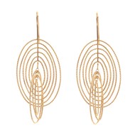 Boucles d'oreilles argent cascades ovales dore