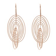 Boucles d'oreilles argent cascades ovales roses