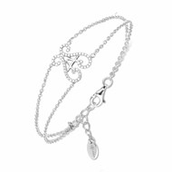 Bracelet argent motif orus sertis rhodie