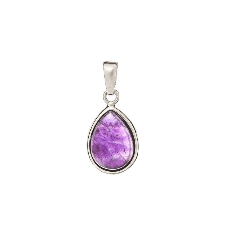 Pendentif argent 925 Amethyste naturelle