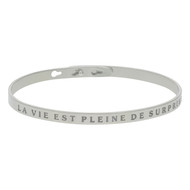 Bracelet jonc en laiton LA VIE EST PLEINE DE SURPRISES