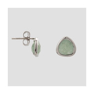 Boucles d'oreilles argenté aventurine GREEN