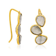 Boucles d'oreilles doré labradorite VICKY