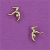 Boucles d'oreilles gymnaste en cambrée arrière - Plaqué or - vue V2