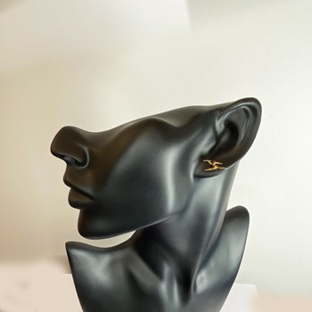 Twirling baton jump earrings - Gold-plated