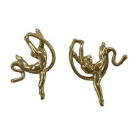 Boucles d'oreilles gymnastique GR EXPRESSION ruban - Plaqué or