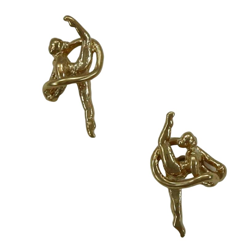 Boucles d'oreilles gymnastique GR EXPRESSION corde - Plaqué or