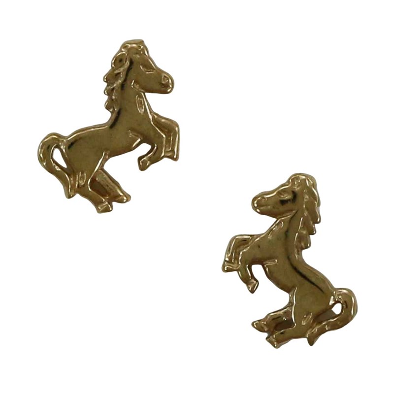 Boucles d'oreilles cheval sauvage tendance - Plaqué or