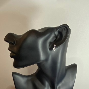 Horseshoe pendant earrings - Sterling silver