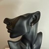 Boucles d'oreilles têtes de cheval pendantes - Argent massif - vue V3