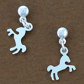 Steigerend paard oorbellen - Sterling zilver