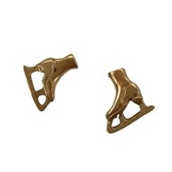 Boucles d'oreilles mini patin à glace - Plaqué or