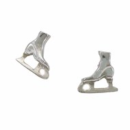 Boucles d'oreilles mini patin à glace - Argent massif