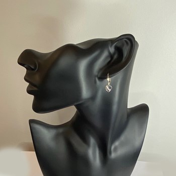 Heart and horse sleeper - Sterling silver