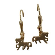 Dormeuses cheval - Plaqué or