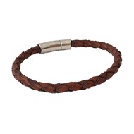 Bracelet cuir tressé rond Scott