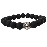 Bracelet pierres naturelles d'agate et tête de tigre