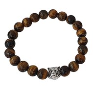 Bracelet pierres naturelles oeil de tigre et tête de tigre