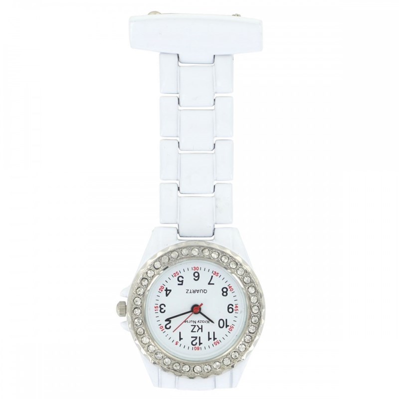 Montre Infirmière KRAZY NURSE bracelet Acier Blanc