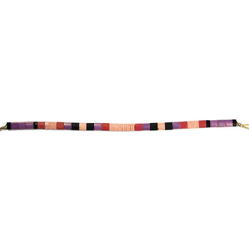 Claire BERTEAU Kleurrijke armband Platte glazen kralen 4