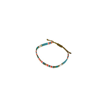 Claire BERTEAU Koraal armband Platte glazen kralen 5