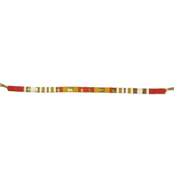 Claire BERTEAU Zonsopgang armband Platte glazen kralen 1