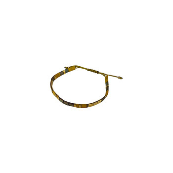 Claire BERTEAU Zonsopgang armband Platte glazen kralen 2