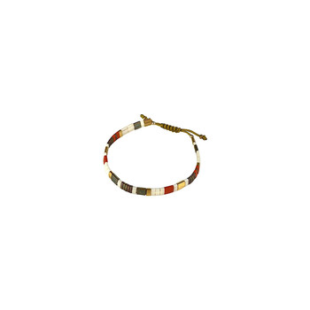 Claire BERTEAU Zonsopgang armband Platte glazen kralen 3