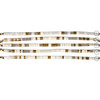 Bracelet Claire BERTEAU White Perles plates en verre 1 - vue V5