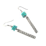 Boucles d'Oreilles Ethniques Turquoise