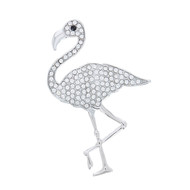 Broche Flamant strass aimantée