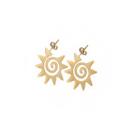 Boucles Sun acier doré or