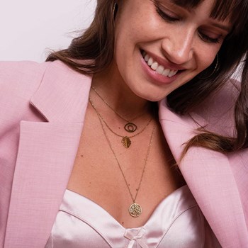 Multi rangs Arbre de vie acier doré or