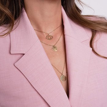 Multi rangs Arbre de vie acier doré or